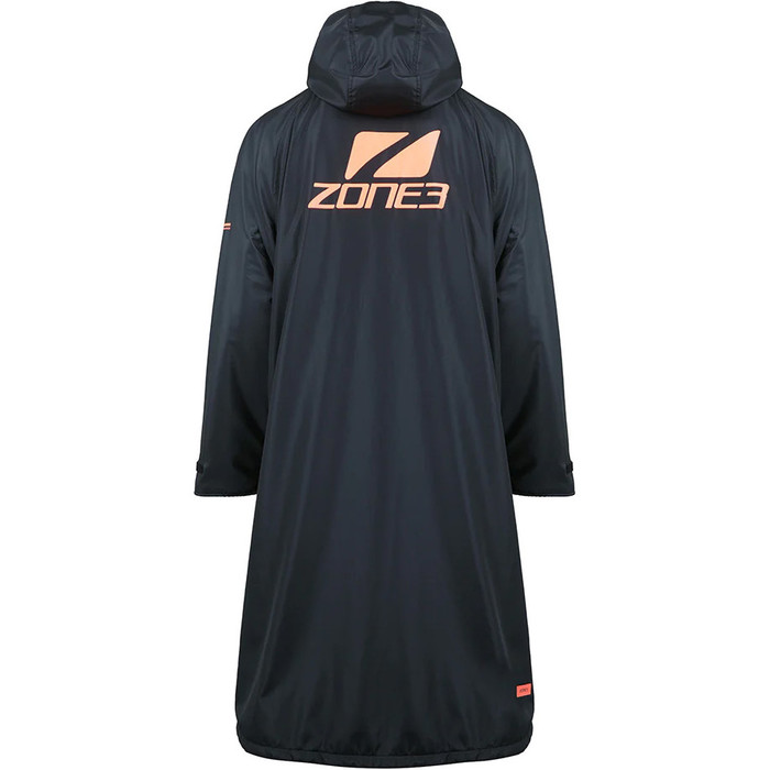 2024 Zone3 Recycled Heat- Tech Polar Fleece Parka Cambio Robe CW23UHTCR123 - Black / Naranja